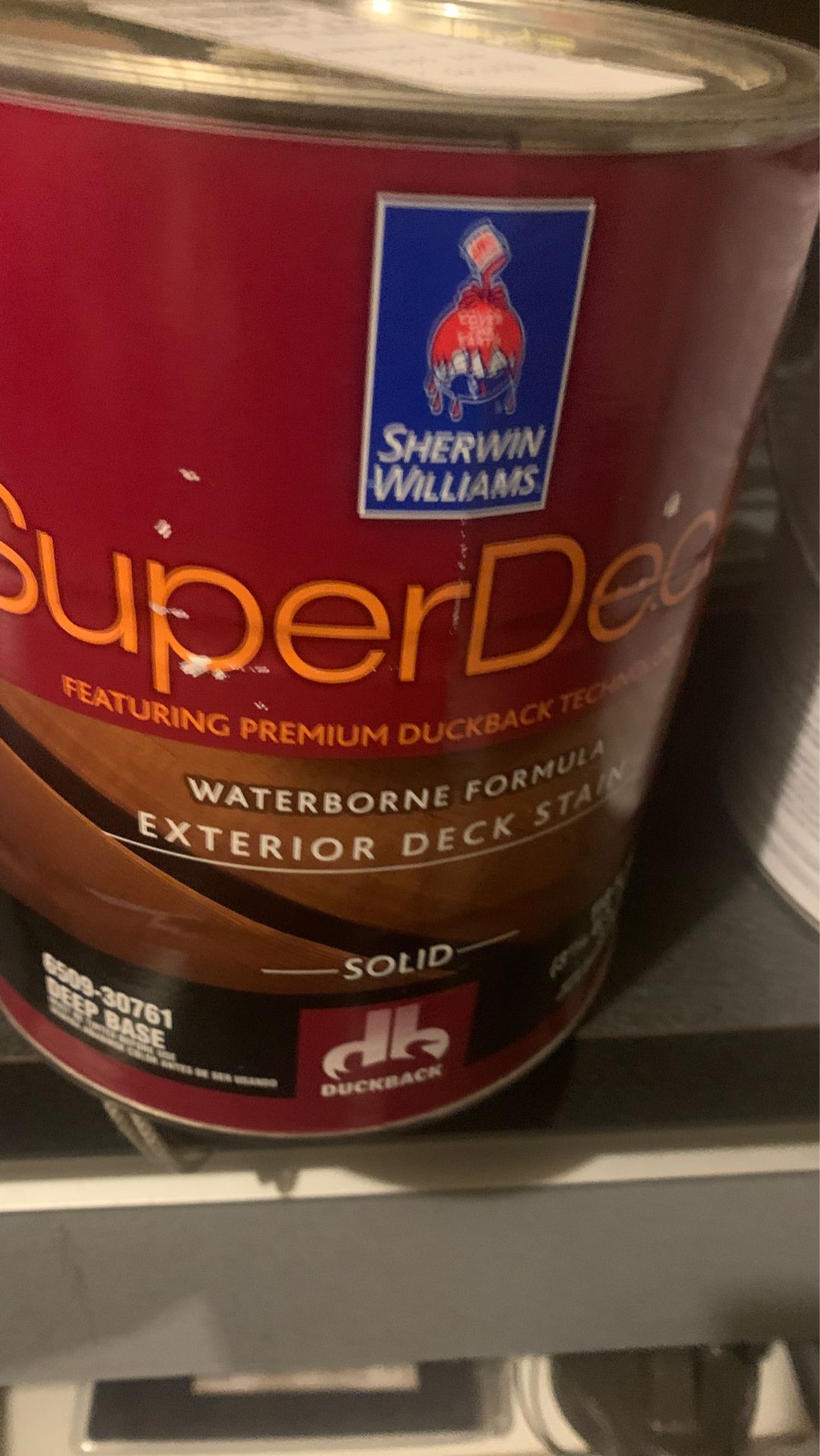 Two gallons of deck paint