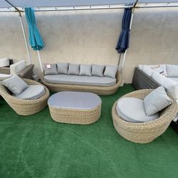 Pismo Gray Outdoor Seating Group w/ Coffee Table / 4pc