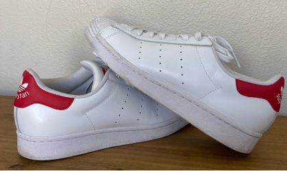 Adidas Stan Smith Superstan VS Shoes White/Red Men’s Size 10.5