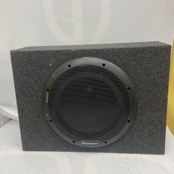 PIONEER TS-WX1210A 12” Subwoofer – 1300W Max, Built-in Amp for Easy Bass Upgrade, Enclosure Included, Amp Included, High-Level Input, Works with Most 