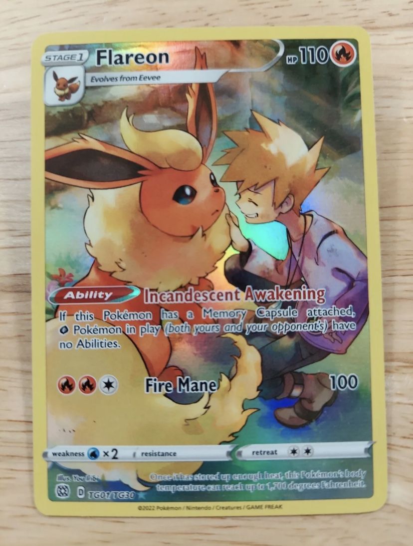 Flareon & Blue TG01/TG30 Brilliant Stars Trainer Gallery NM Rare Pokemon Card