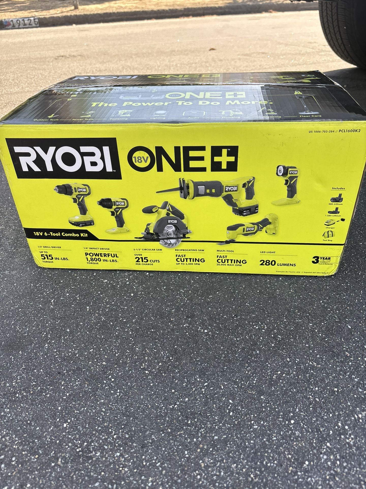 Ryobi One Plus ( 6 Tools & 2 Batteries + Charger )