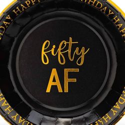 50 birthday or anniversary plates, big and small and napkins, big and small