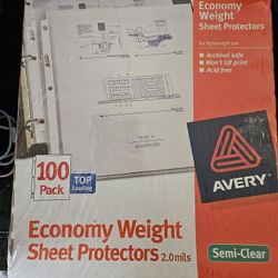 100 Sheet Protectors.  New