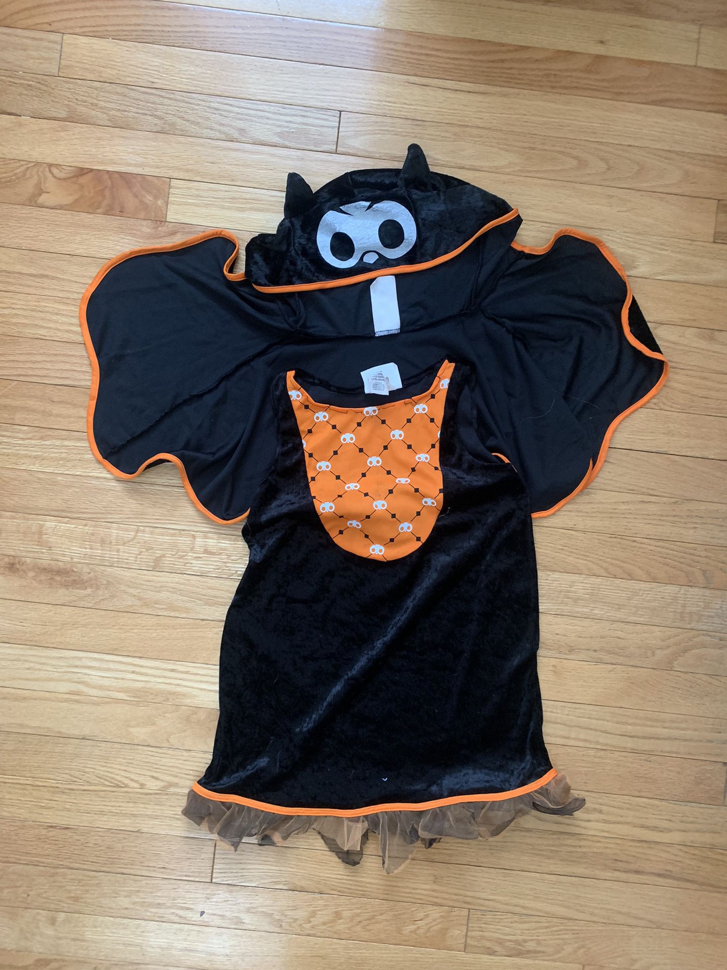 Little Girl, Halloween, Hooded, Owls, Orange Costume 