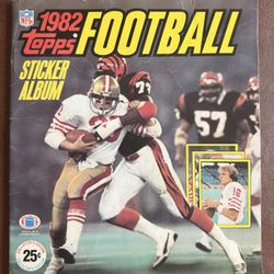 1982 TOPPS FOOTBALL STICKER ALBUM  UNUSED NO STICKERS