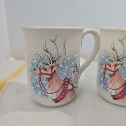Otagiri creative collection reindeer mugs