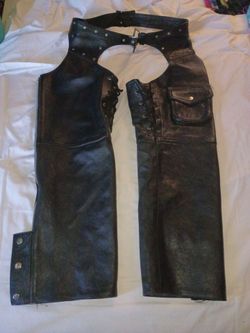100% leather chaps