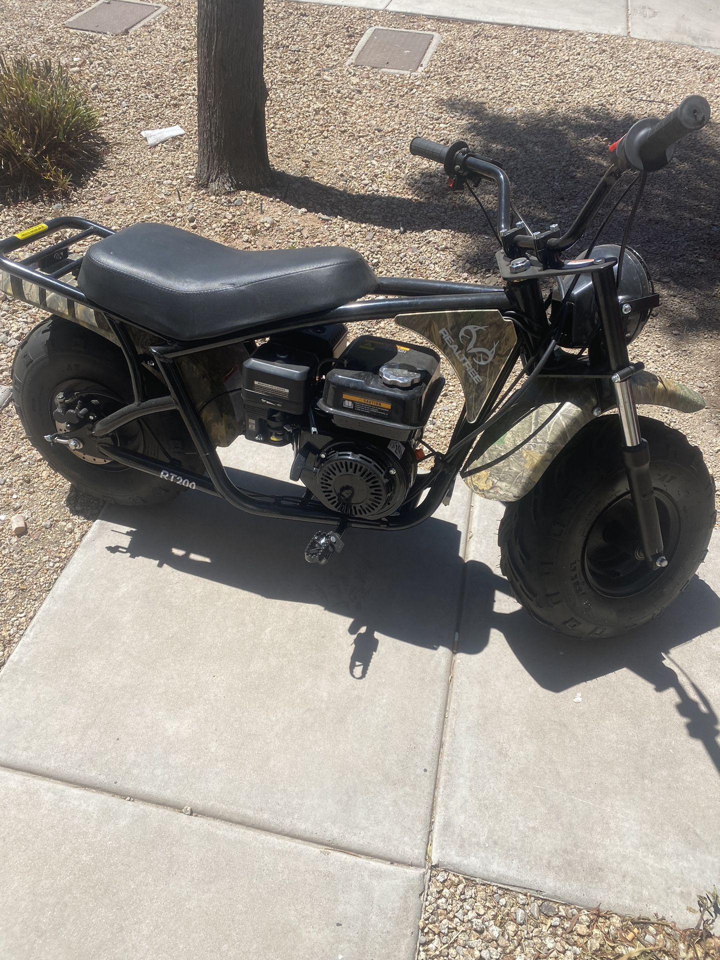 Realtree RT200 196cc Camo Gas Powered Ride-On Mini Bike