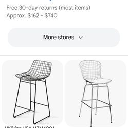 Metal Wire Counter Stools - Black