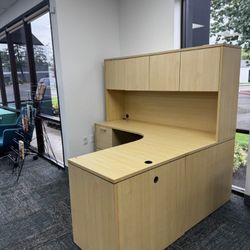 L Shape Desk With Hutch | $300 Off