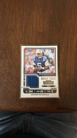 Anthony Richardson Rookie Ticket Swatch Card