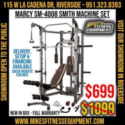 Smith Machine Squat Rack Home Gym Olympic Weights Plates