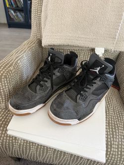 Air Jordan 4 Black Laser Mid-Top Sneakers