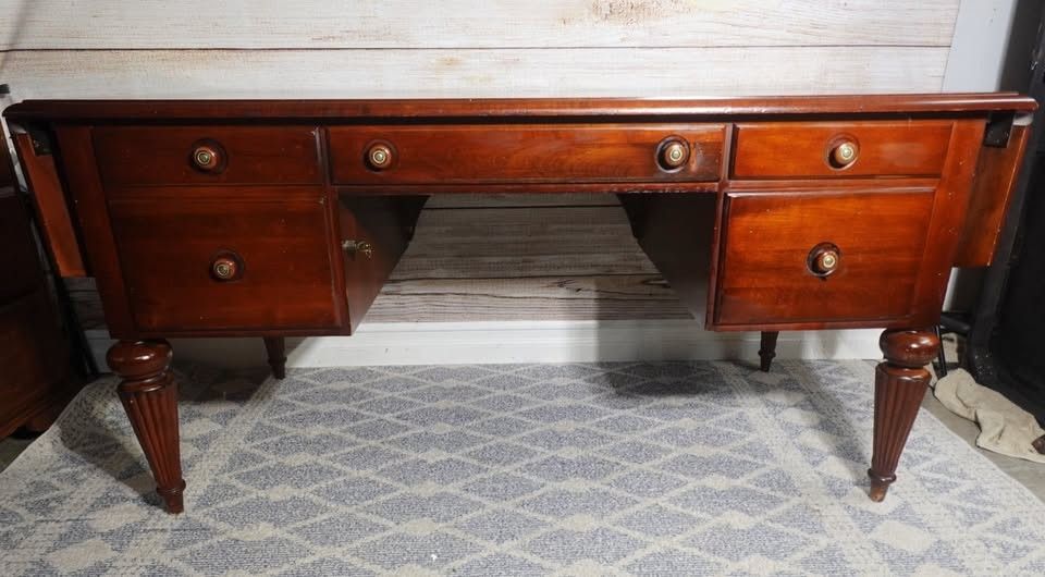 Ethan Allen Solid Wood Desk with pullout extensions – Delivery Included