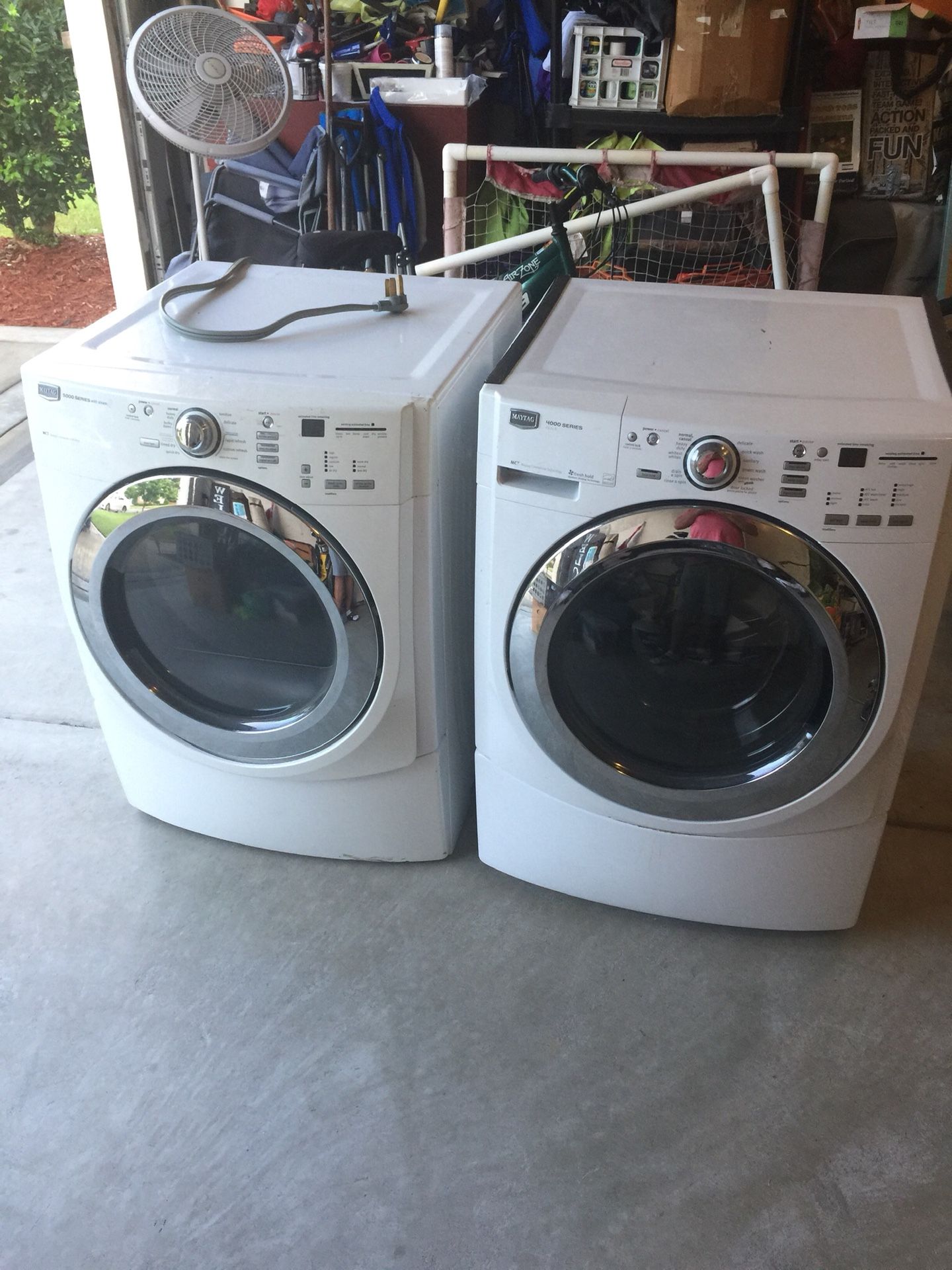 Washer and Dryer Set Maytag 5000 Series with Steam Front Load Stackable