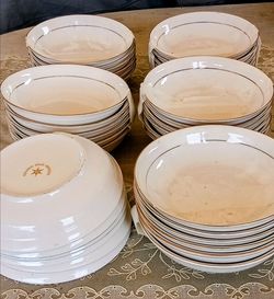 36pcs Golden Star Imports Gold Rim Soup Bowls