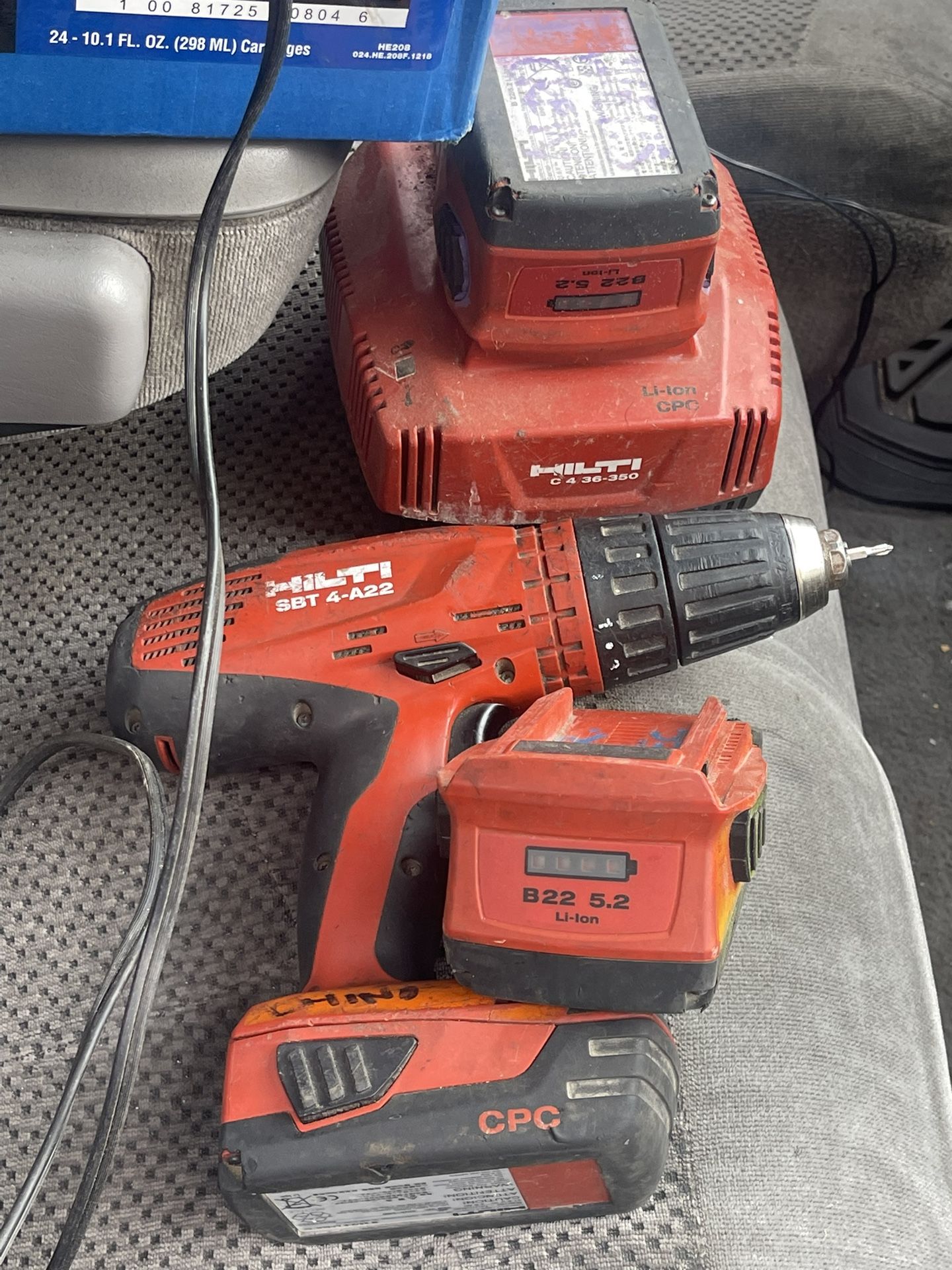 Hilti Drill W/3 B22 5.2 Batteries And Charger
