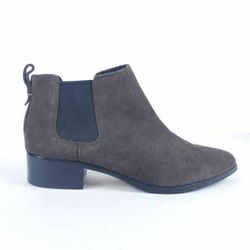 Coach Womens Suffolk Chelsea Boots Gray Block Heels Pointed Toe Pull Ons 8.5 B