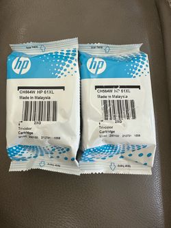2 HP 61XL Tri Color cartridges