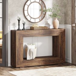 Farmhouse Console Table, 47" Rustic Wood Entryway Sofa Table