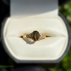 Jewelry 14k solid yellow gold andalusite 0.80CTW ring size 6.00