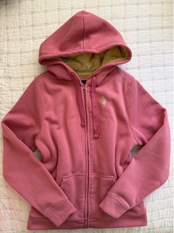 Pink Polo Zip-up hoodie
