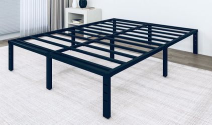 Platform bed frame and mattress