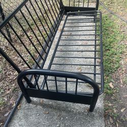 Black metal Futon frame -Excellent Condition