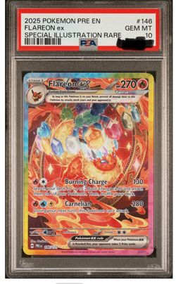 Flareon EX 146/131 Special Illustration Rare Prismatic Evolutions Pokemon PSA 10