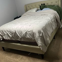Queen Bed Frame And Mattress Included ( Sold Together Only)