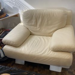 White Leather Chair 