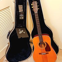 Guitar Acoustic 1996 Vintage Fender Guitar With Case And Stand Awesome Condition Plays Beautiful Fully Serviced And Passed To The Highest Standards