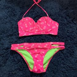 Abercrombie and Fitch Pink Bicycle Bikini