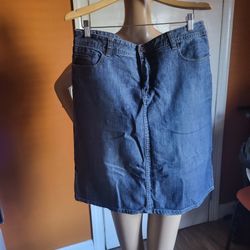 H&M Blue Midi Denim Skirt 