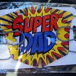 Super Dad Face Mask Reusable & Washable Brand New
