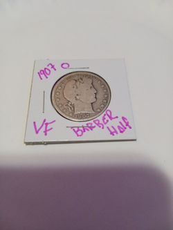 1907 O Barber Half Dollar