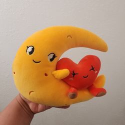 Moon And Heart Plush 