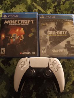 Minecraft PS4 EDITION, Call of Duty PS4 Legacy Edition, PS4 Controller.