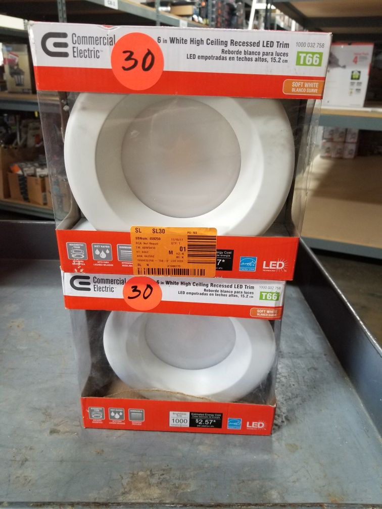 Commercial Electric 6 in Recessed LED Trim
