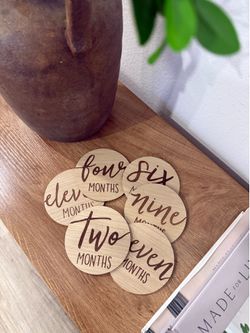 Newborn monthly wooden photo props