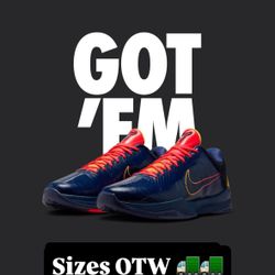 Sizes 12M & 13M Nike Kobe 5 Protro Caitlin Clark Indiana Fever