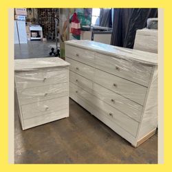 8 drawers dresser and nightstand / Eight drawers dresser and nightstand / Cajoneras / Comodas