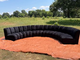 Infinity Black Velvet 6-Piece Modular Sectional