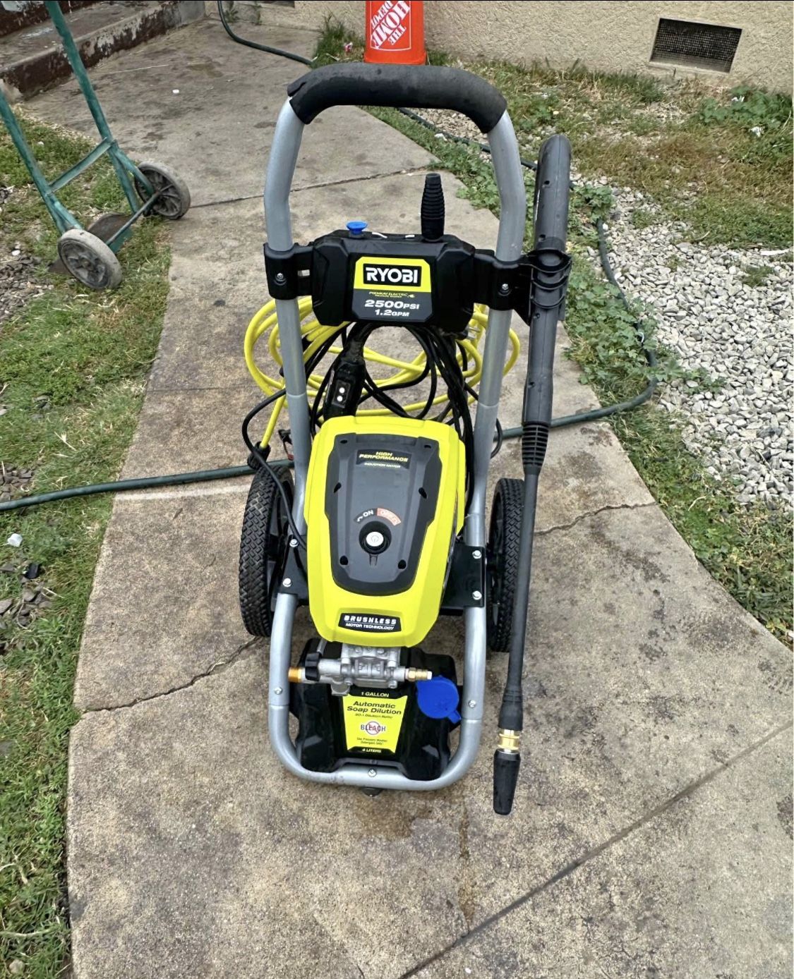 Ryobi premium eléctric pressure whasher 2500 psi 1.2gmp