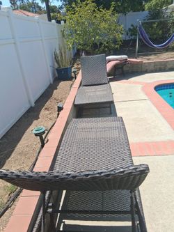 Rattan lounge chairs