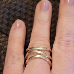 Sterling Silver 3 Layer Cage Ring