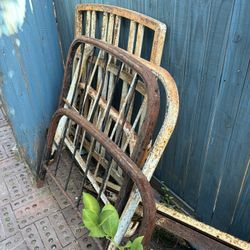 3-Vintage steel Bed Frames See Info