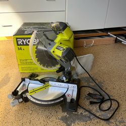 RYOBI 14 Amp Corded 10 in. Compound Miter Saw with LED Cutline Indicator