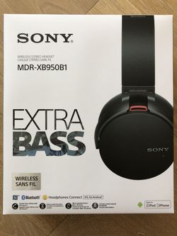 Sony Extra Bass Wireless Bluetooth Headphones MDR-XB950B1